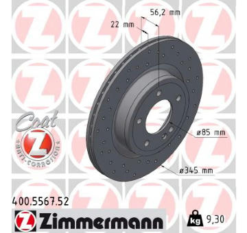 Brzdový kotouč ZIMMERMANN 400.5567.52