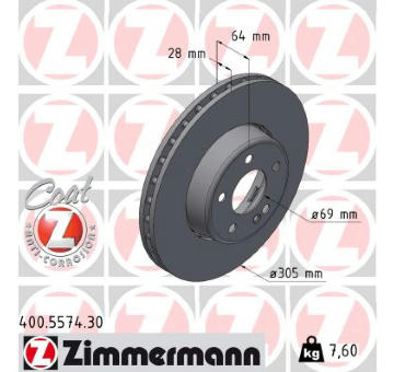 Brzdový kotouč ZIMMERMANN 400.5574.30