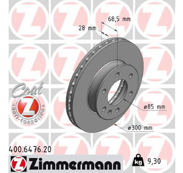 Brzdový kotouč ZIMMERMANN 400.6476.20