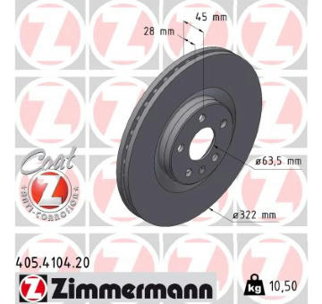 Brzdový kotouč ZIMMERMANN 405.4104.20