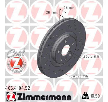 Brzdový kotouč ZIMMERMANN 405.4104.52