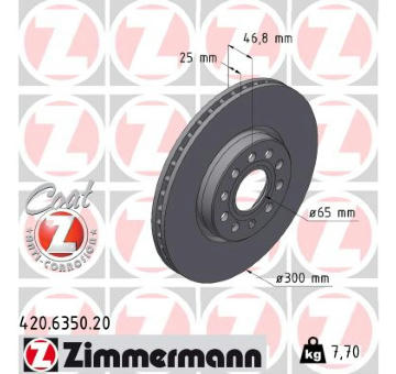 Brzdový kotúč ZIMMERMANN 420.6350.20