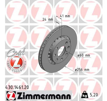 Brzdový kotouč ZIMMERMANN 430.1461.20