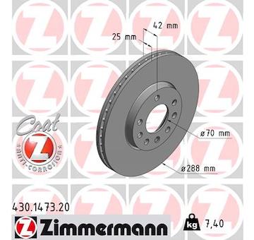 Brzdový kotouč ZIMMERMANN 430.1473.20