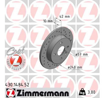 Brzdový kotouč ZIMMERMANN 430.1484.52