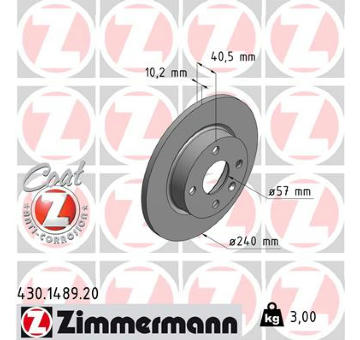 Brzdový kotouč ZIMMERMANN 430.1489.20