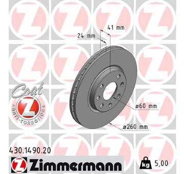 Brzdový kotouč ZIMMERMANN 430.1490.20