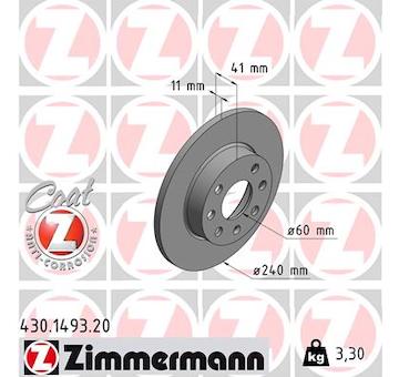 Brzdový kotouč ZIMMERMANN 430.1493.20