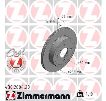 Brzdový kotouč ZIMMERMANN 430.2604.20