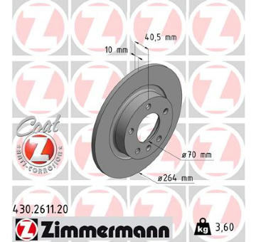 Brzdový kotouč ZIMMERMANN 430.2611.20