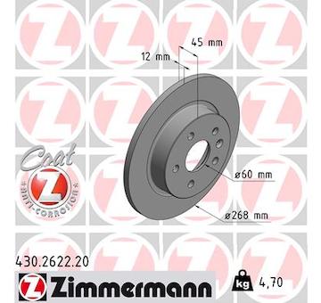 Brzdový kotouč ZIMMERMANN 430.2622.20