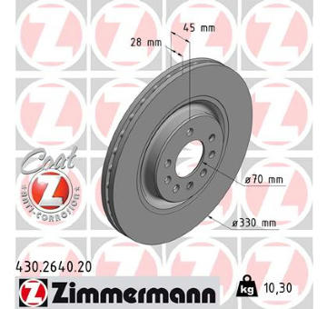 Brzdový kotouč ZIMMERMANN 430.2640.20