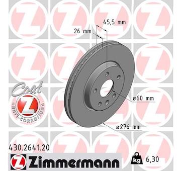 Brzdový kotouč ZIMMERMANN 430.2641.20