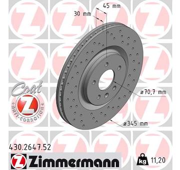 Brzdový kotouč ZIMMERMANN 430.2647.52