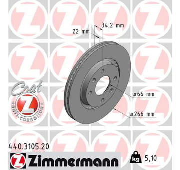 Brzdový kotouč ZIMMERMANN 440.3105.20