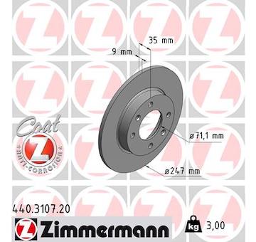 Brzdový kotouč ZIMMERMANN 440.3107.20