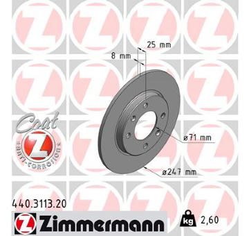 Brzdový kotouč ZIMMERMANN 440.3113.20