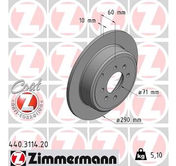 Brzdový kotouč ZIMMERMANN 440.3114.20