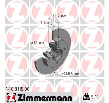 Brzdový kotouč ZIMMERMANN 440.3115.00