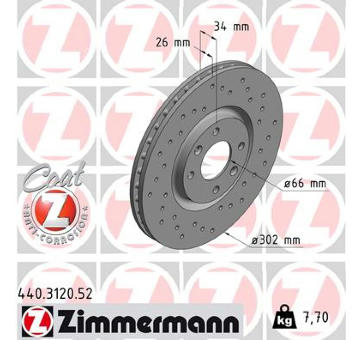 Brzdový kotouč ZIMMERMANN 440.3120.52