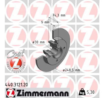 Brzdový kotúč ZIMMERMANN 440.3121.20