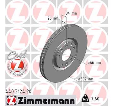 Brzdový kotouč ZIMMERMANN 440.3124.20