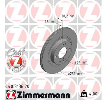 Brzdový kotouč ZIMMERMANN 440.3136.20