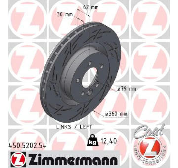 Brzdový kotouč ZIMMERMANN 450.5202.54