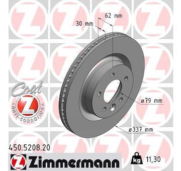 Brzdový kotouč ZIMMERMANN 450.5208.20