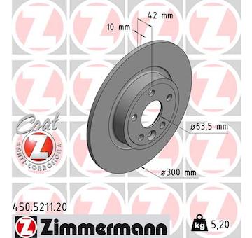 Brzdový kotouč ZIMMERMANN 450.5211.20