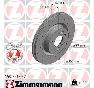 Brzdový kotouč ZIMMERMANN 450.5213.52