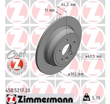 Brzdový kotouč ZIMMERMANN 450.5217.20