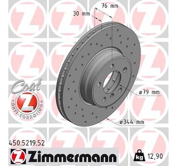 Brzdový kotouč ZIMMERMANN 450.5219.52