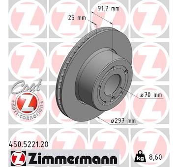 Brzdový kotouč ZIMMERMANN 450.5221.20