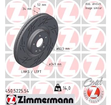 Brzdový kotouč ZIMMERMANN 450.5225.54