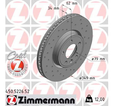 Brzdový kotouč ZIMMERMANN 450.5226.52