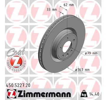 Brzdový kotouč ZIMMERMANN 450.5227.20