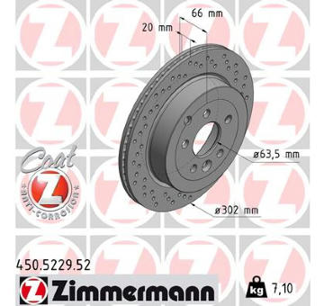 Brzdový kotouč ZIMMERMANN 450.5229.52