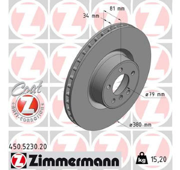 Brzdový kotouč ZIMMERMANN 450.5230.20