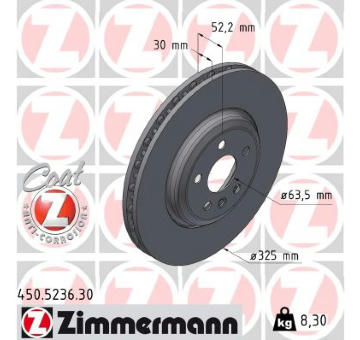 Brzdový kotúč ZIMMERMANN 450.5236.30