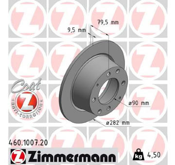 Brzdový kotouč ZIMMERMANN 460.1007.20