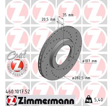 Brzdový kotouč ZIMMERMANN 460.1017.52