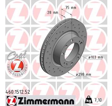 Brzdový kotouč ZIMMERMANN 460.1512.52