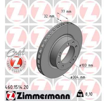 Brzdový kotouč ZIMMERMANN 460.1514.20