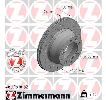 Brzdový kotouč ZIMMERMANN 460.1516.52