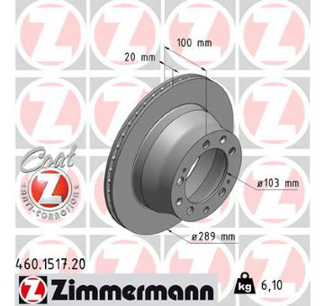 Brzdový kotouč ZIMMERMANN 460.1517.20