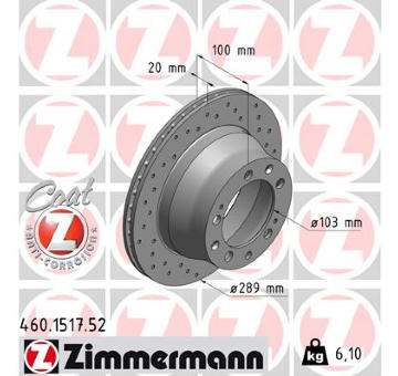 Brzdový kotouč ZIMMERMANN 460.1517.52