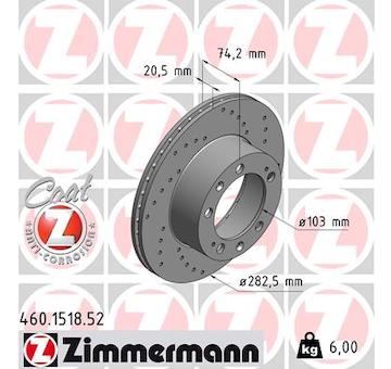 Brzdový kotouč ZIMMERMANN 460.1518.52