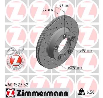 Brzdový kotouč ZIMMERMANN 460.1523.52