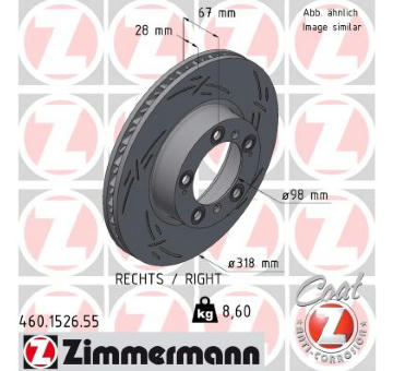 Brzdový kotouč ZIMMERMANN 460.1526.55